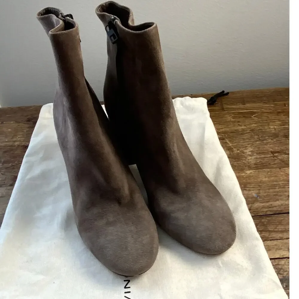 VINCE Highbury Booties in Pewter Gray‎ Suede size 7.5